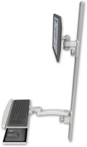 ICW EV65-T50D-KUB-A1-QG LCD mount, 50" Track, two arms, a bent KB, 11" arm, Gray