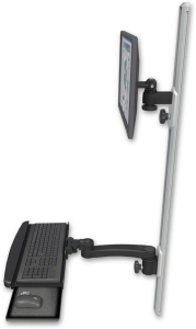 ICW EV65-T50D-KUB-A1-WB LCD mount, 50" Track, two arms, a bent KB, 11" arm, Black