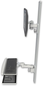 ICW EV65-T50D-KUB-AS1-QG LCD mount, 50" Track, two arms, a bent KB, 6" arm, Gray