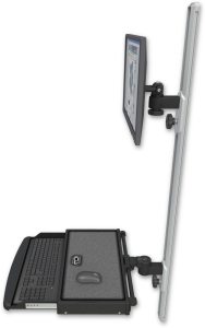 ICW EV65-T50D-KUW-WB LCD mount, 50" Track, two arms, work surface KB, Black