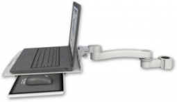 ICW LUS-P15-A1 Laptop tray, slider mount for a 1.5" pole and an 11" arm, Quartz Gray