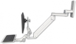 ICW T2E12P-WT2-KP12-MW Titan Elite Paralink LCD mount with a 12" T2 arm wall mount, Medical White