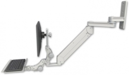 ICW T2E12P-WT2-KP12-QG Titan Elite Paralink LCD mount with a 12" T2 arm wall mount, Quartz Gray