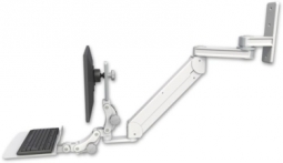 ICW T2E12P-WT2-KP12F-MW Titan Elite Paralink LCD mount with a 12" T2 arm wall mount, Medical White