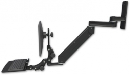 ICW T2E12P-WT2-KP12F-WB Titan Elite Paralink LCD mount with a 12" T2 arm wall mount, Writable Black