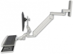 ICW T2E12P-WT2-KPB-QG Titan Elite Paralink LCD mount with a 12" T2 arm wall mount, Quartz Gray