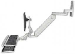 ICW T2E12P-WT2-KPP-QG Titan Elite Paralink LCD mount with a 12" T2 arm wall mount, Quartz Gray