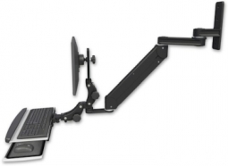 ICW T2E12P-WT2-KPP-WB Titan Elite Paralink LCD mount with a 12" T2 arm wall mount, Writable Black