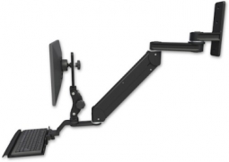 ICW T2E12P-WT2-KU12-WB Titan Elite Paralink LCD mount with a 12" T2 arm wall mount, Writable Black