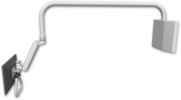 ICW UL182I-OHAP Inverted Ultra 182 Arm, Overhead arm mounted to a wall plate, Quartz Gray