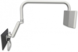 ICW UL182I-OHAPS-QG Inverted Ultra 182 Arm on a Short arm mounted to a wall plate, Quartz Gray