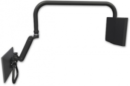 ICW UL182I-OHAPS-WB Inverted Ultra 182 Arm on a Short arm mounted to a wall plate, Writable Black