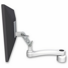 ICW UL500-D1-A1-MW Ultra 500 LCD desk mount with a 1" riser and an 11" arm, Medical White