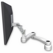 ICW UL500-D1-A2-MW Ultra 500 LCD desk mount with a 1" riser and a 20" double-arm, Medical White