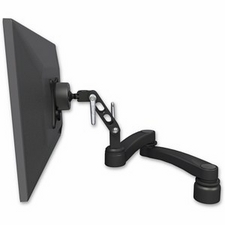 ICW UL500-D1-A2-WB Ultra 500 LCD desk mount with a 1" riser and a 20" double-arm, Writable Black