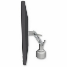 ICW UL500-D1-QG Ultra 500 LCD desk mount with a 1" riser, Quartz Gray