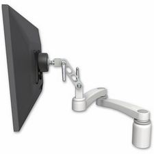 ICW UL500-D3-A2-MW Ultra 500 LCD desk mount with a 3" riser and a 20" double-arm, Medical White