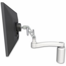 ICW UL500-D5-A1-MW Ultra 500 LCD desk mount with a 5" riser and an 11" arm, Medical White