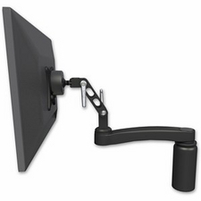 ICW UL500-D5-A1-WB Ultra 500 LCD desk mount with a 5" riser and an 11" arm, Writable Black