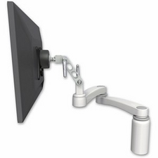 ICW UL500-D5-A2-MW Ultra 500 LCD desk mount with a 5" riser and a 20" double-arm, Medical White