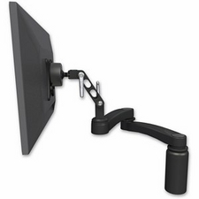 ICW UL500-D5-A2-WB Ultra 500 LCD desk mount with a 5" riser and a 20" double-arm, Writable Black