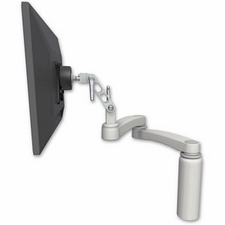 ICW UL500-D7-A2-QG Ultra 500 Monitor desk mount with a 7.5" riser and a 20" double-arm, Quartz Gray