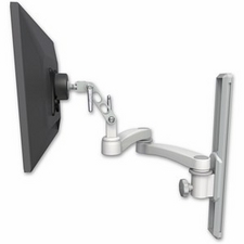 ICW UL500-T19-A2-MW Ultra 500 LCD mount, 19" wall track slider, 20" double-arm, Medical White