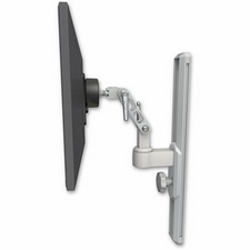 ICW UL500-T19-QG Ultra 500 LCD mount on a 19" wall track slider, Quartz Gray