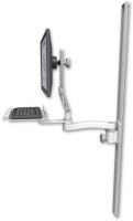 ICW UL510-T50-KU12-A1 50" wall track slider, 12" keyboard, 11" arm, Medical White