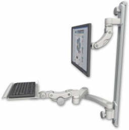 ICW UL560I-T50D-KP12-A2-QG Inverted LCD Mount on a 36" Wall Track Slider, Quartz Gray