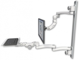 ICW UL560I-T50D-KP12-A4-MW Inverted LCD Mount on a 36" Wall Track Slider, Medical White