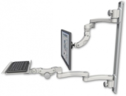 ICW UL560I-T50D-KP12-A4-QG Inverted LCD Mount on a 36" Wall Track Slider, Quartz Gray