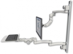 ICW UL560I-T50D-KP12F-A4-QG Inverted LCD Mount on a 36" Wall Track Slider, Quartz Gray