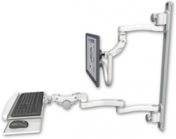 ICW UL560I-T50D-KPB-A3-MW Inverted LCD Mount on a 36" Wall Track Slider, Medical White