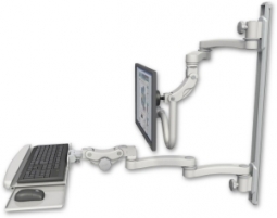 ICW UL560I-T50D-KPB-A4-QG Inverted LCD Mount on a 36" Wall Track Slider, Quartz Gray