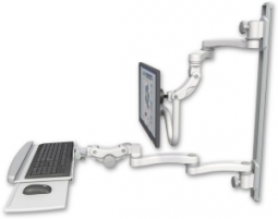 ICW UL560I-T50D-KPP-A4-MW Inverted LCD Mount on a 36" Wall Track Slider, Medical White