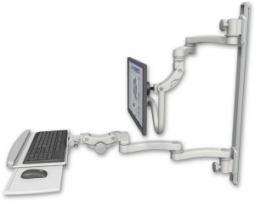 ICW UL560I-T50D-KPP-A4-QG Inverted LCD Mount on a 36" Wall Track Slider, Quartz Gray