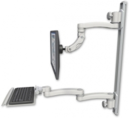 ICW UL560I-T50D-KU12-A3-QG Inverted LCD Mount on a 36" Wall Track Slider, Quartz Gray