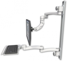 ICW UL560I-T50D-KU12-A4-MW Inverted LCD Mount on a 36" Wall Track Slider, Medical White
