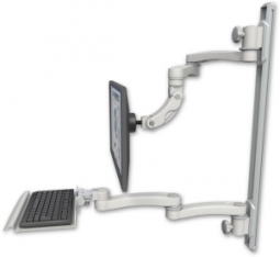 ICW UL560I-T50D-KU12-A4-QG Inverted LCD Mount on a 36" Wall Track Slider, Quartz Gray