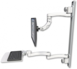ICW UL560I-T50D-KU12F-A3-MW Inverted LCD Mount on a 36" Wall Track Slider, Medical White