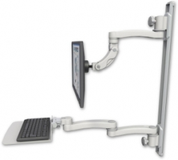 ICW UL560I-T50D-KU12F-A3-QG Inverted LCD Mount on a 36" Wall Track Slider, Quartz Gray