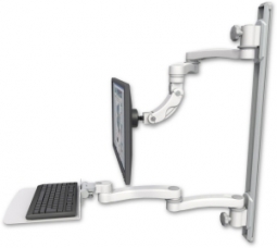 ICW UL560I-T50D-KU12F-A4-MW Inverted LCD Mount on a 36" Wall Track Slider, Medical White