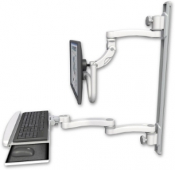 ICW UL560I-T50D-KUB-A3-MW Inverted LCD Mount on a 36" Wall Track Slider, Medical White