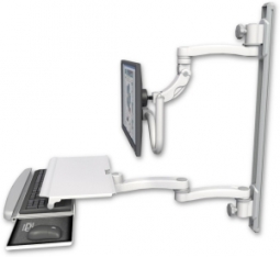 ICW UL560I-T50D-KUS-A3-MW Inverted LCD Mount on a 36" Wall Track Slider, Medical White
