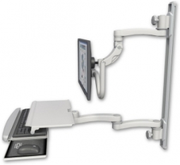 ICW UL560I-T50D-KUS-A3-QG Inverted LCD Mount on a 36" Wall Track Slider, Quartz Gray