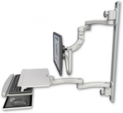 ICW UL560I-T50D-KUS-A4-QG Inverted LCD Mount on a 36" Wall Track Slider, Quartz Gray