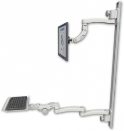 ICW UL560I-T50D-KP12-A3-QG Inverted LCD Mount on a 50" Wall Track Slider, Quartz Gray