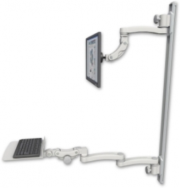 ICW UL560I-T50D-KP12F-A3-QG Inverted LCD Mount on a 50" Wall Track Slider, Quartz Gray