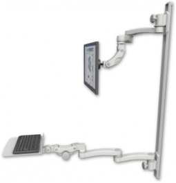 ICW UL560I-T50D-KP12F-A4-QG Inverted LCD Mount on a 50" Wall Track Slider, Quartz Gray